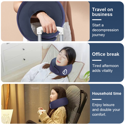 Nhập khẩu tùy chỉnh hỗ trợ cổ cực kỳ sang trọng Đệm massage sưởi thông minh có thể điều chỉnh cho xe hơi & du lịch gia đình