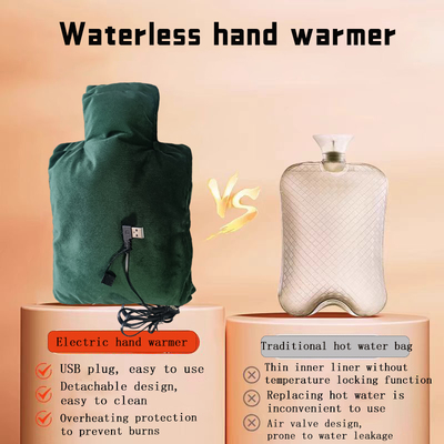 5V/2A Crystal Super Soft Fabric Electric Hand Warmer với điều khiển nhiệt độ ba tốc độ