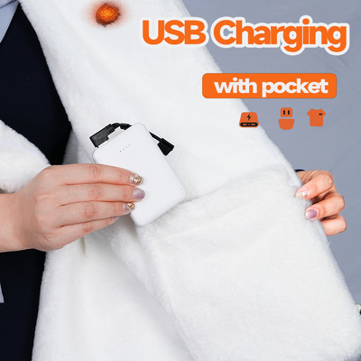 Graphene Far Infrared Heating Shawl chăn điện cho chính xác 45-65C điều chỉnh nhiệt độ