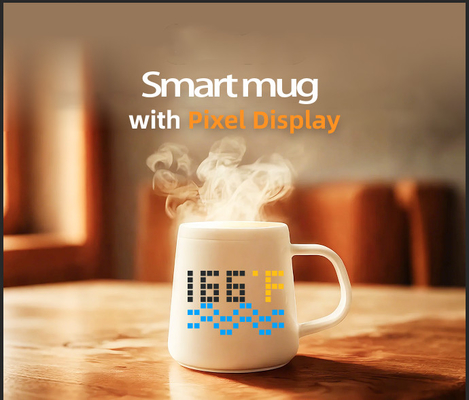 Đặt quà tùy chỉnh cho Ngày của Mẹ Ai-Enhanced Ceramic Mug With Pixel Display Món quà thiết kế hiện đại