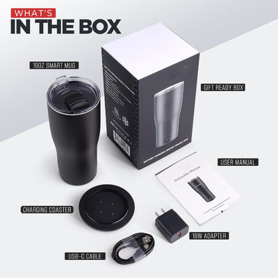 Custom Smart Hot Coffee Mug màn hình LED tự điều chỉnh nhiệt độ cho uống trực tiếp thuận tiện cho xe du lịch