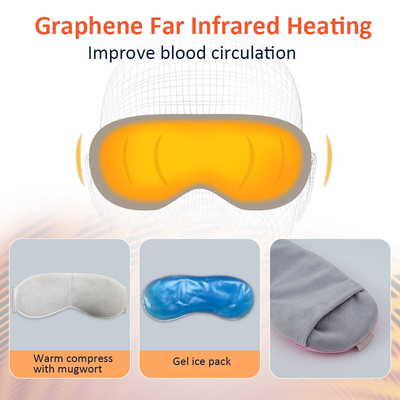 Cordless Graphene Self Heated Eye Mask With Soothing Heat Cold Pack For Dry Eye Stye Relax Eye Strain