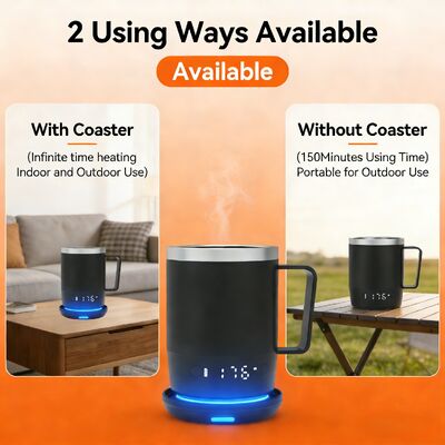 Đèn không gỉ mang theo nhiệt độ tự sưởi ấm được kiểm soát kỹ thuật số Tấm cà phê tự sưởi ấm