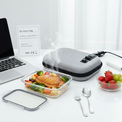 Túi sưởi ấm thực phẩm di động được thiết kế cho túi phẳng hộp bento và bánh sandwich với vỏ cứng chống vỡ và nguồn điện USB