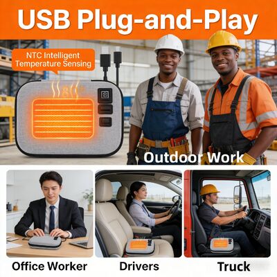 Túi hâm nóng thực phẩm gấp gọn di động với lớp lót lá nhôm dùng cho thực phẩm và công nghệ làm nóng bằng USB mọi lúc