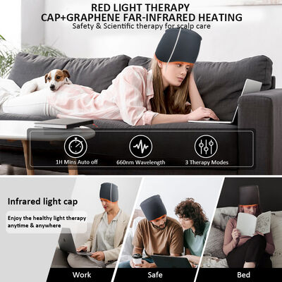 660nm Cap phát triển tóc LED trị liệu ánh sáng đỏ và 270 LED ánh sáng đỏ và Laser trị liệu Cap