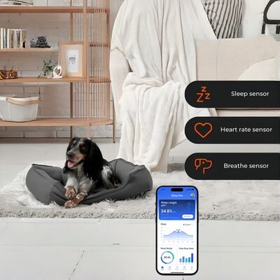 Smart Reptile Pet Bed Health Monitor Theo dõi nhịp tim Nhịp thở Nhịp ngủ Pad WiFi Control Outdoor & Car Use Pet Mat