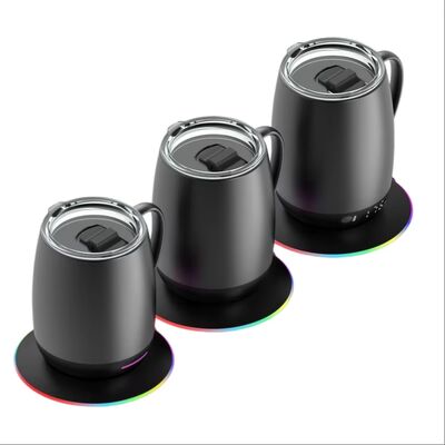 Customized logo Smart Mug Warmer Wireless Heated Coffee Smart Temperature Control Self-Heating Coffee Mug for Travel
