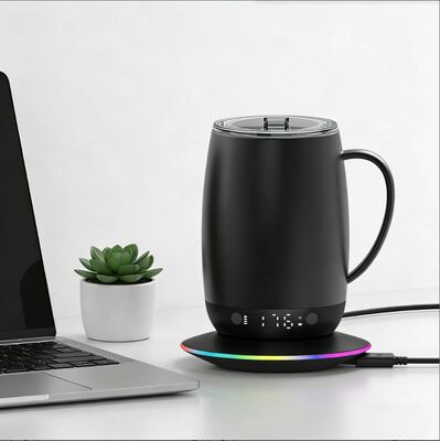 Customized logo Smart Mug Warmer Wireless Heated Coffee Smart Temperature Control Self-Heating Coffee Mug for Travel