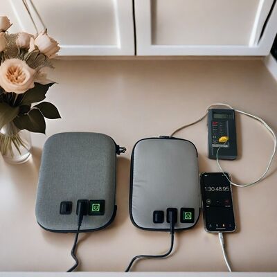 Túi giữ nhiệt thực phẩm di động sạc bằng USB với vải Oxford chống nước và lớp lót cách nhiệt an toàn cho thực phẩm, cho bữa ăn ấm nóng mọi lúc mọi nơi