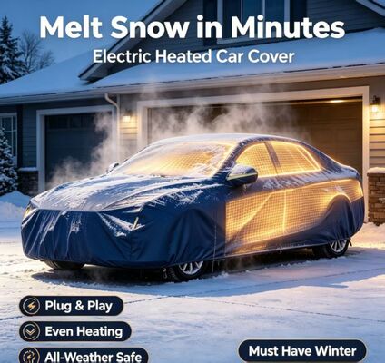 Capot de chauffage de voiture avec installation et retrait faciles, conçu pour une utilisation répétée et une protection contre la neige, le gel et la pluie légère