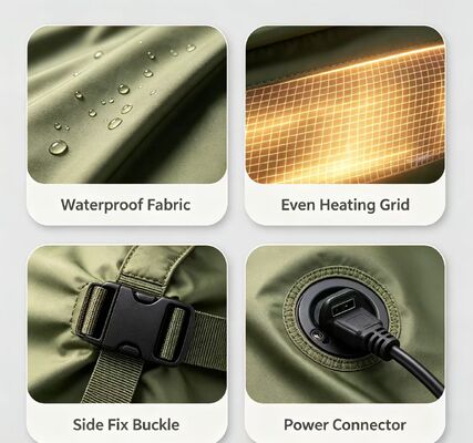 Capote de calentamiento para coche fabricado con materiales duraderos y cable calefactor que garantiza una excelente eficiencia de calentamiento y protección