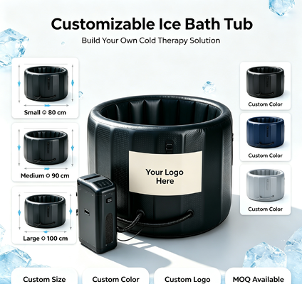 Customizable inflatable ice bath tub with flexible sizes colors and OEM ODM options designed for professional cold plunge therapy