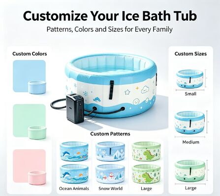 Cartoon tùy biến bồn tắm băng bơm với máy làm mát nước thông minh, Đồ chơi sân sau ngoài trời cho trẻ em