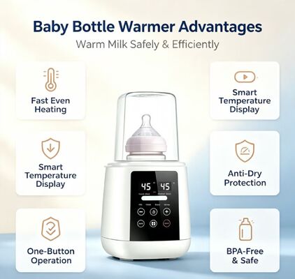 Máy sưởi ấm chai trẻ em thân thiện với cài đặt nhiệt độ điều chỉnh đáp ứng nhu cầu của các nhà cung cấp chăm sóc trẻ em chuyên nghiệp
