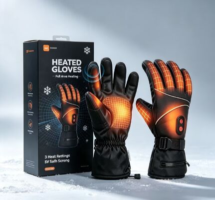Găng Tay Sưởi Ấm Bằng Điện Graphene 5V Pin Nhiệt, Găng Tay Sưởi Ấm Điều Chỉnh Nhiệt Độ Chống Gió Chống Nước Cho Môn Thể Thao Ngoài Trời Trượt Tuyết Đạp Xe