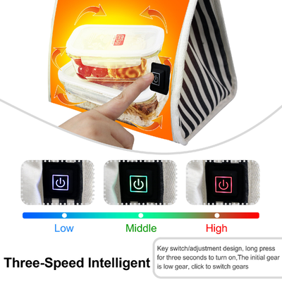 Hâm nóng đồ ăn mang về, mì và bít tết không cần lò vi sóng — Túi giữ nhiệt có cổng USB, 3 chế độ nhiệt độ, túi giữ nhiệt chống thấm nước