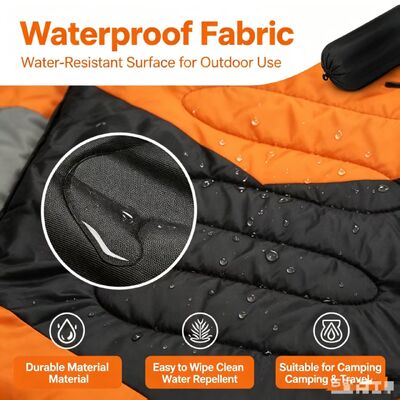 Heated Dog Sleeping Bag 3‑Level Adjustable Temperature, Soft Hollow Cotton Polyester Portable Warm Pet Sleeping Bag for Winter Snow Wind, Camping Travel Home Outdoor Use