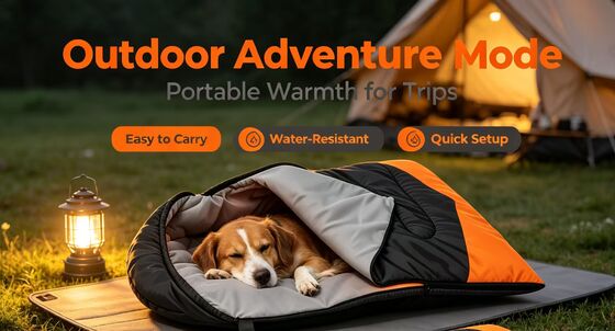 Túi ngủ sưởi ấm cho chó nhỏ gọn, dễ cất giữ, Túi ngủ cho thú cưng có thể gấp gọn nhẹ 0,93kg dành cho chó nhỏ, vừa và nhiều giống, Hoàn hảo cho gia đình và các hoạt động ngoài trời thời tiết lạnh