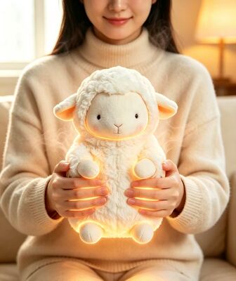 Cute Warm Sheep Portable Rechargeable Hand Warmer,3 Heat Settings 40‑60℃,6‑8 Hours Working Time,USB Power Bank Support for On‑the‑Go Use,Compact 9*15*18cm Polyester Winter Pocket Heater