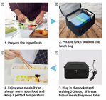 Túi hâm nóng thức ăn điện cầm tay đa chức năng Kích thước 9,1 × 11,5 × 5,5 inch