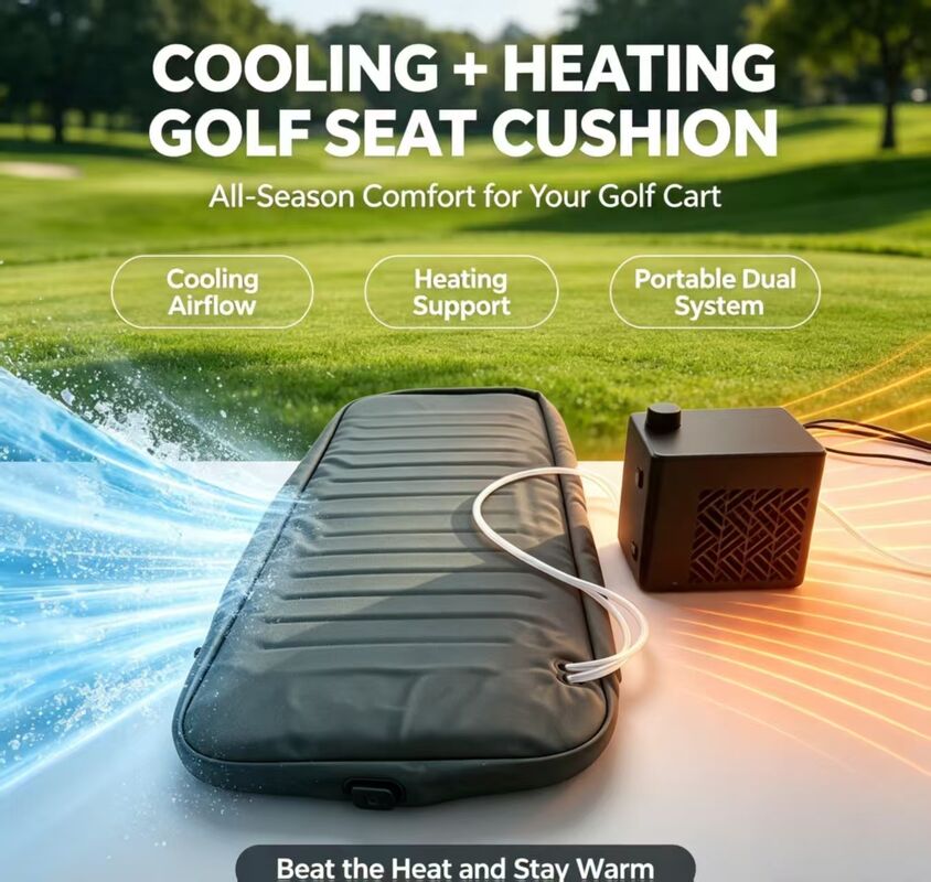 Bàn đệm sưởi ấm golf chống nước với ceramic PTC tích hợp để sưởi ấm và làm mát an toàn và thoải mái trên xe gôn