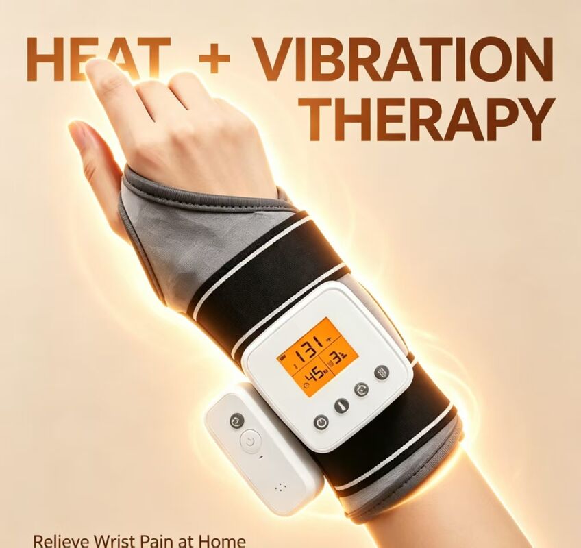 Băng đeo cổ tay có sưởi USB có chức năng massage rung, 3 mức nhiệt độ & cài đặt hẹn giờ, băng quấn cổ tay sưởi ấm hỗ trợ cổ tay do hội chứng ống cổ tay và viêm khớp