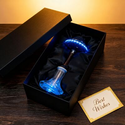 Shisha hookah không dây di động tùy chỉnh với pin bền lâu và hiệu ứng ánh sáng RGB sống động, lý tưởng cho du lịch và ngoài trời