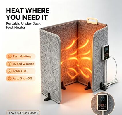 Điện sưởi ấm bàn chân đệm ấm, chống gió chống nước 3 Gear kiểm soát nhiệt độ 53 * 97cm tùy chỉnh 220V sưởi ấm bàn chân cho mùa đông sử dụng văn phòng gia đình