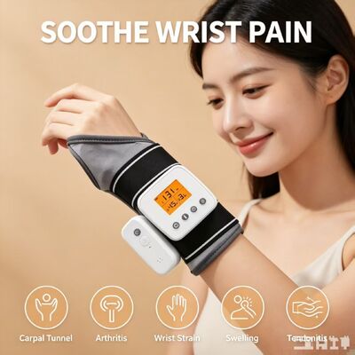Băng Hỗ Trợ Cổ Tay Trị Liệu Rung Nhiệt | 3 Chế Độ Nhiệt & Thời Gian, Nẹp Hỗ Trợ Cổ Tay Sạc USB 3000mAh Giảm Đau Cổ Tay, Viêm Gân & Viêm Khớp